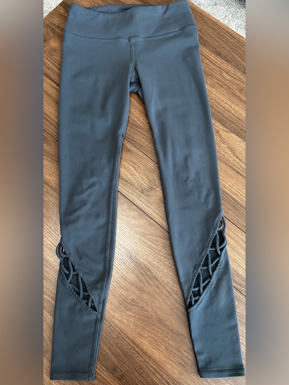 ALO Yoga Gray Logo High-Waist Leggings